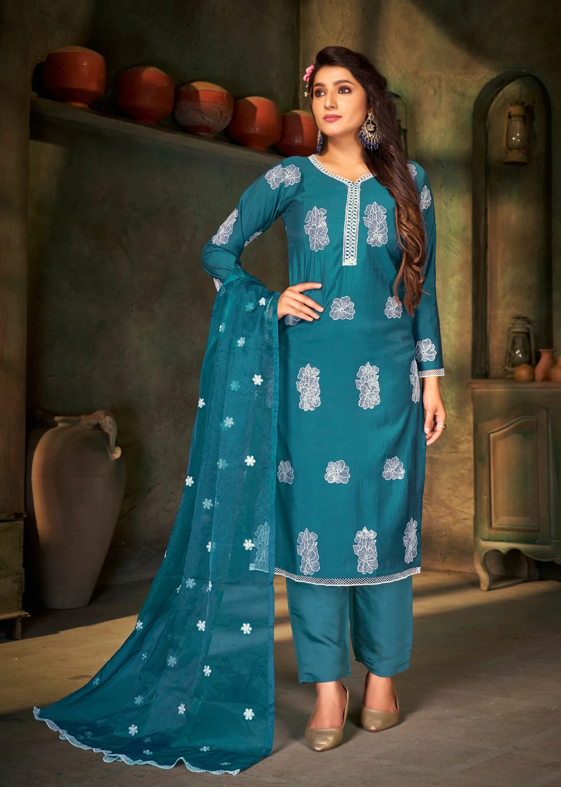 Banwery Peri Peri Heavy Russian Silk Wholesale Readymade Salwar Suit Catalog — Wholesale Readymade Suit, Banwery wholesale from Surat - Gallery Image 11